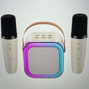 Karaoke with 2 microphones, mini karaoke, karaoke and speaker